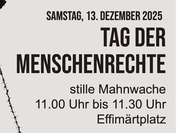 Mahnwache zum Tag der Menschenrechte